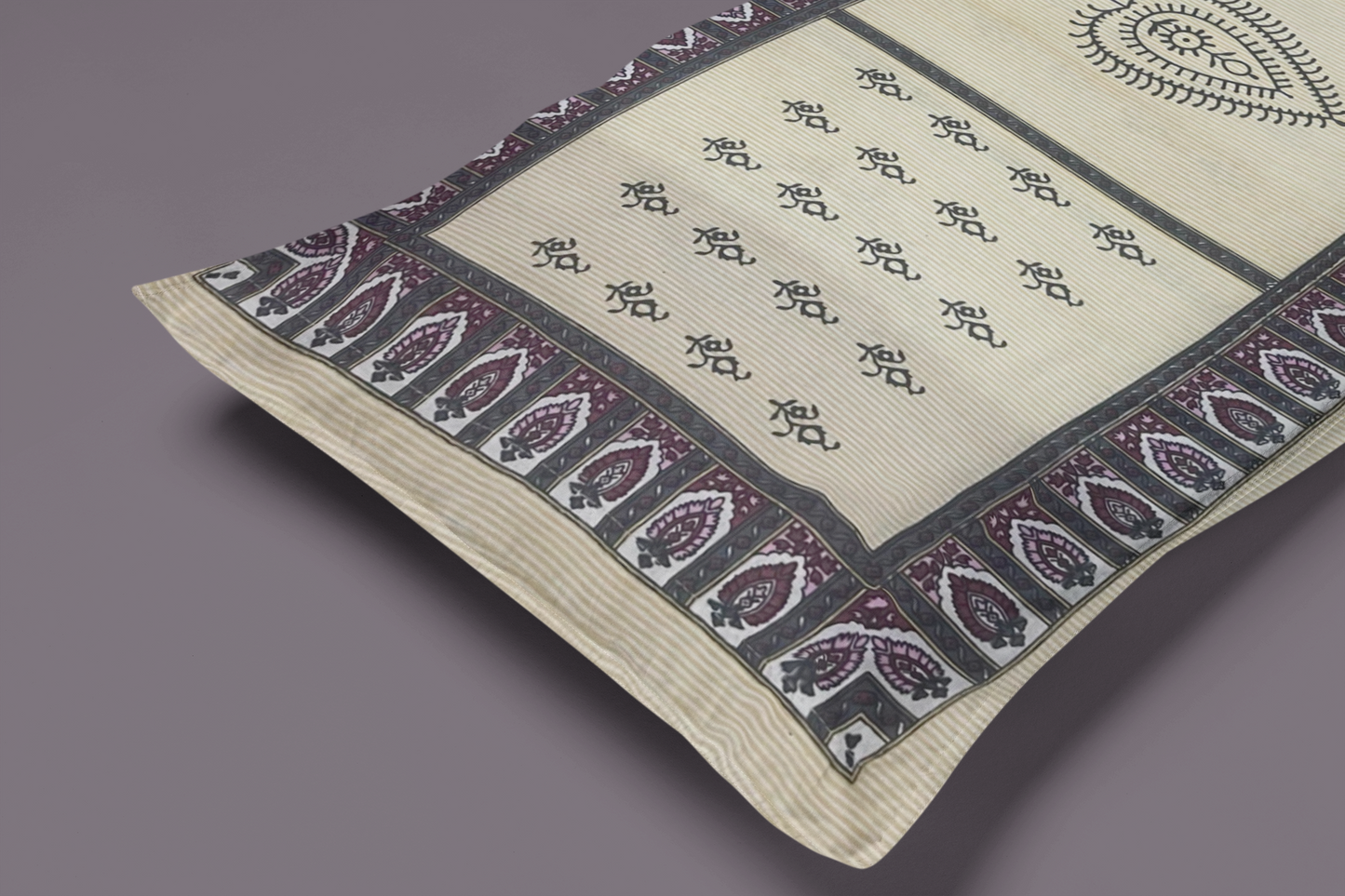 Jaipuri Cotton Yellow Ethnic and Modern Fusion King Size Double Bedsheet 90x108 inches