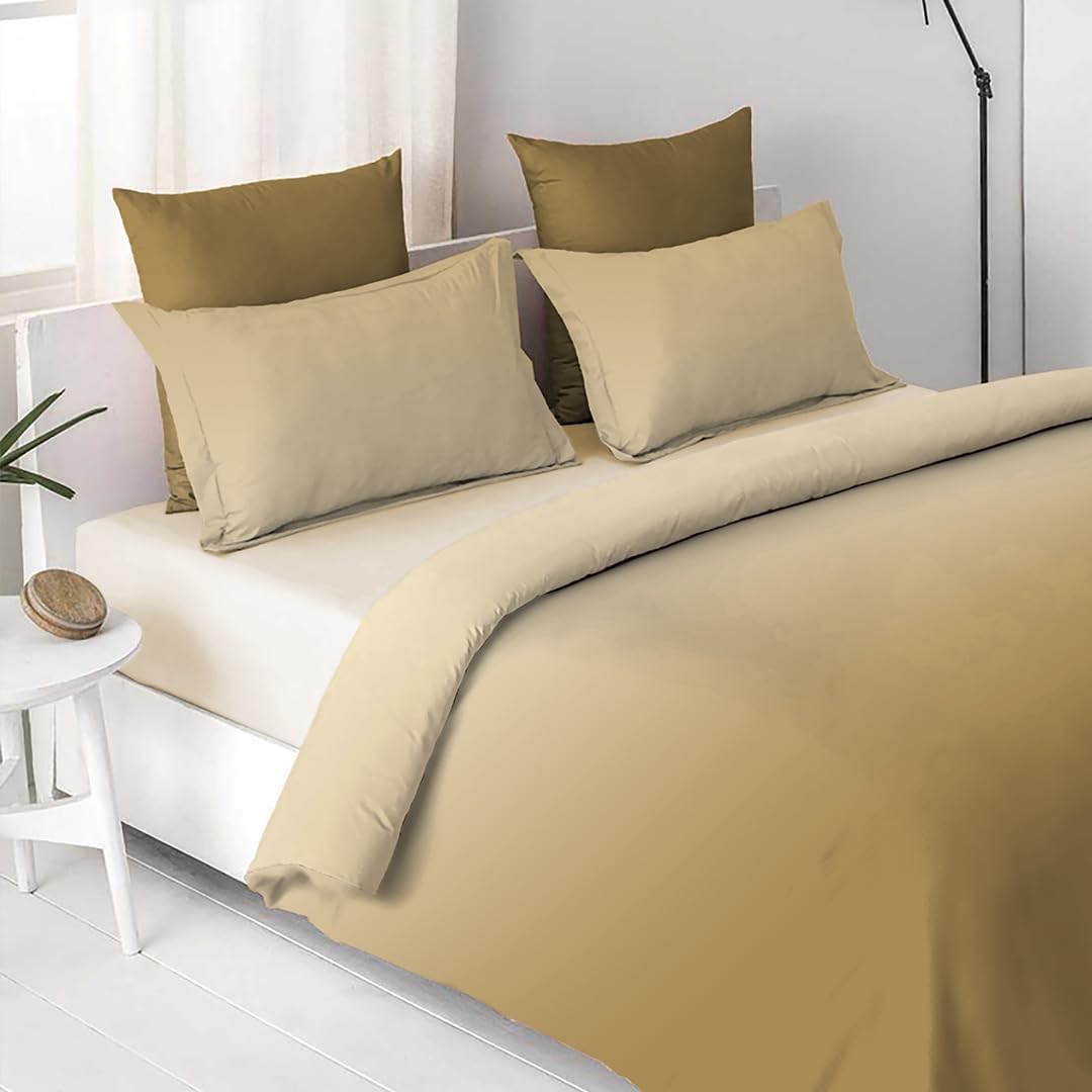 Cotton Elegant Ombre Print King Size Double Bedsheet 108x108 inches (Hazel Mist)