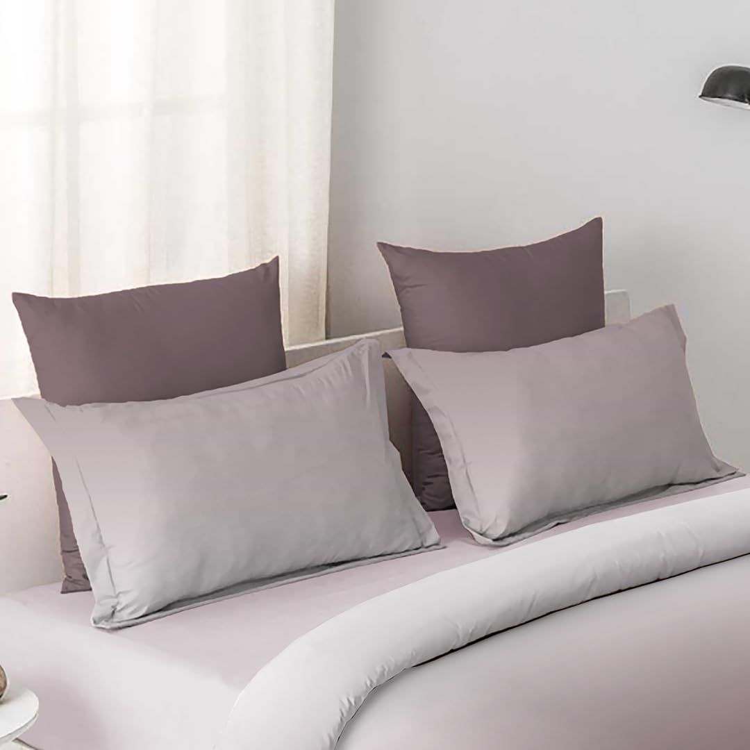Cotton Elegant Ombre Print King Size Double Bedsheet 108x108 inches (Purple Haze)